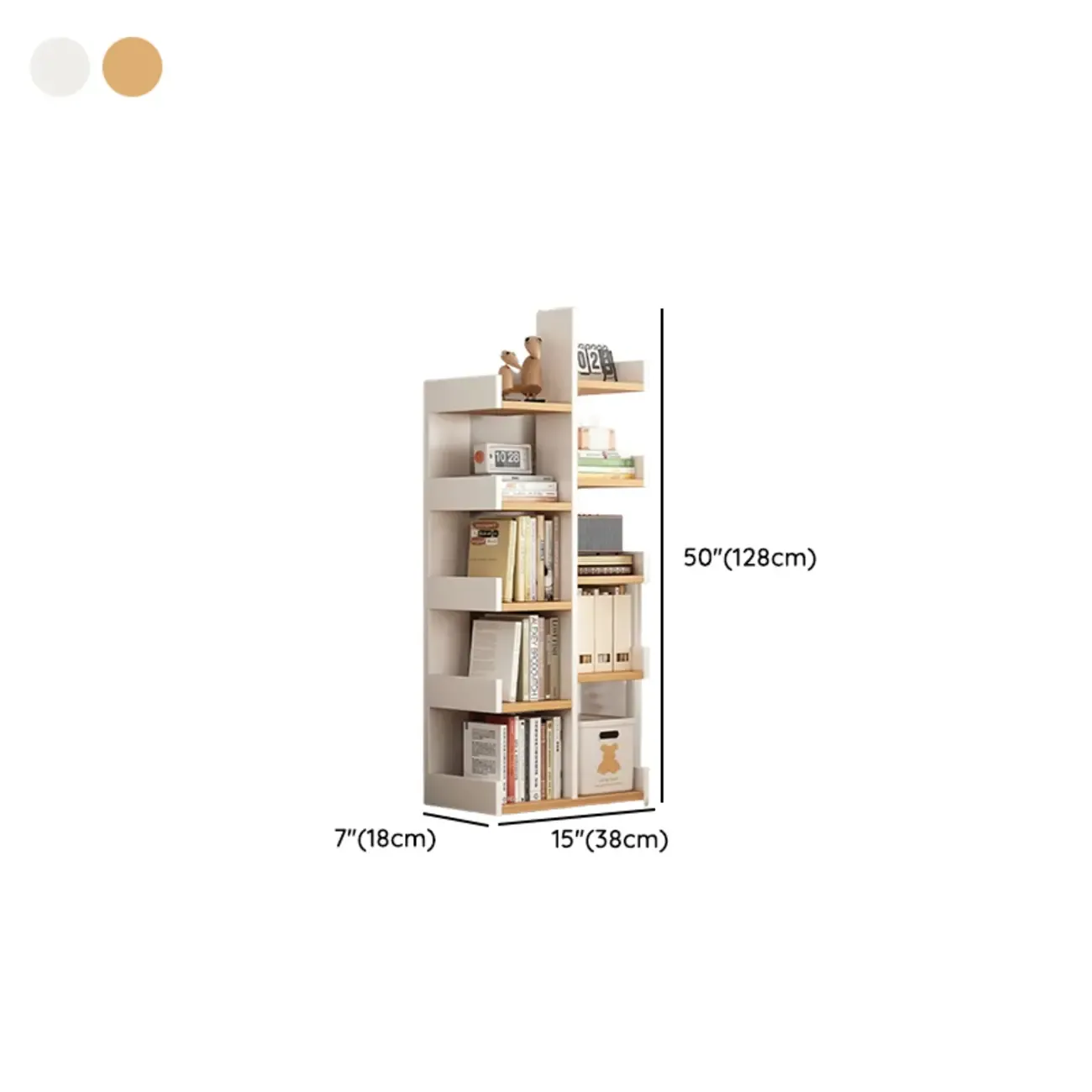 Shelf Organizer with 9 Shelves/11-Shelf in Lumber, Vertical with Artificial Board Open Back Image - 17