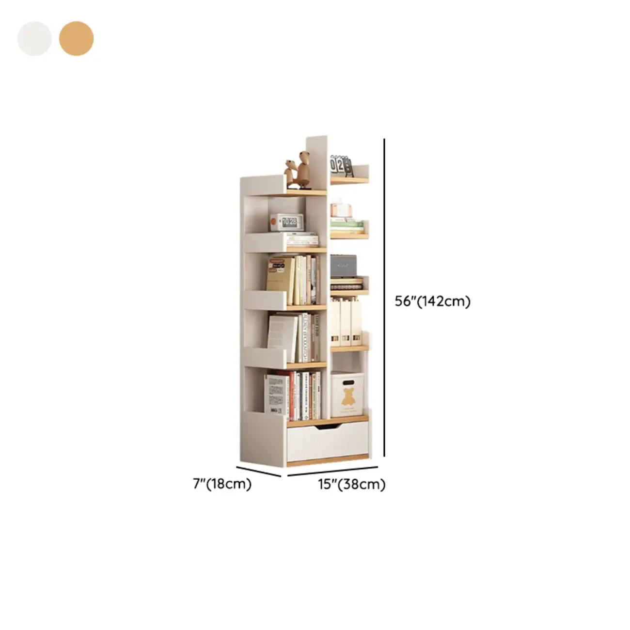 Shelf Organizer with 9 Shelves/11-Shelf in Lumber, Vertical with Artificial Board Open Back Image - 18