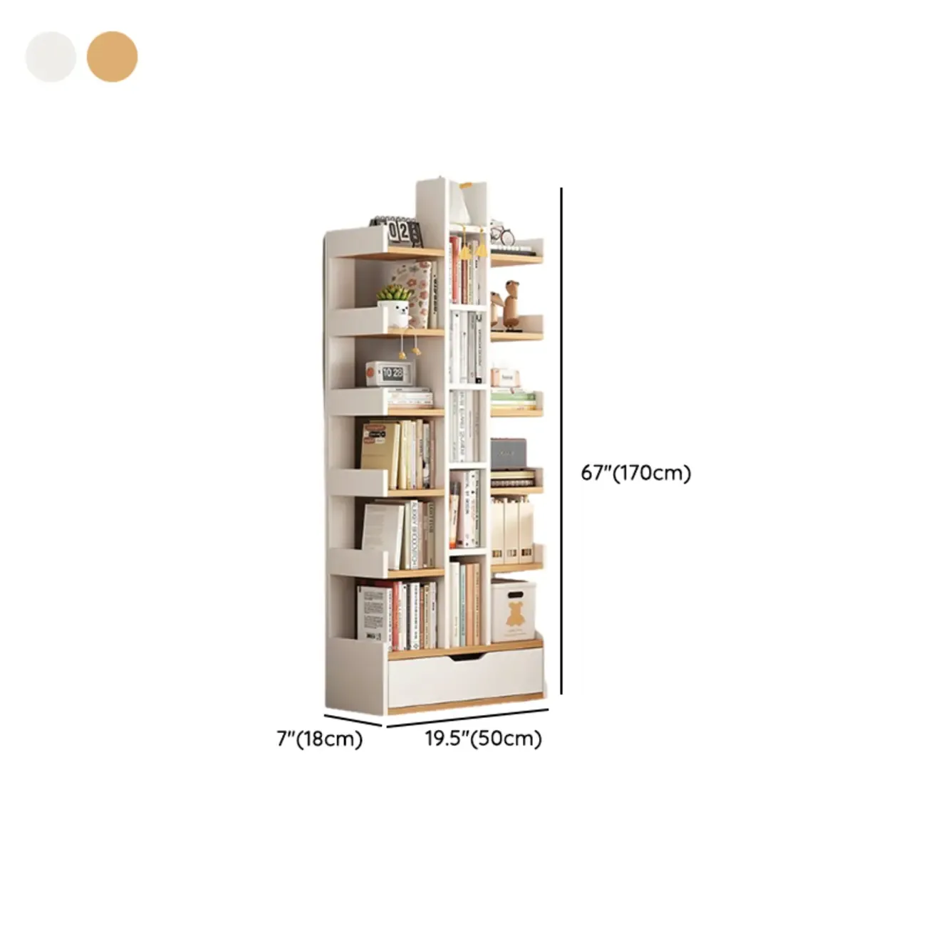 Shelf Organizer with 9 Shelves/11-Shelf in Lumber, Vertical with Artificial Board Open Back Image - 20