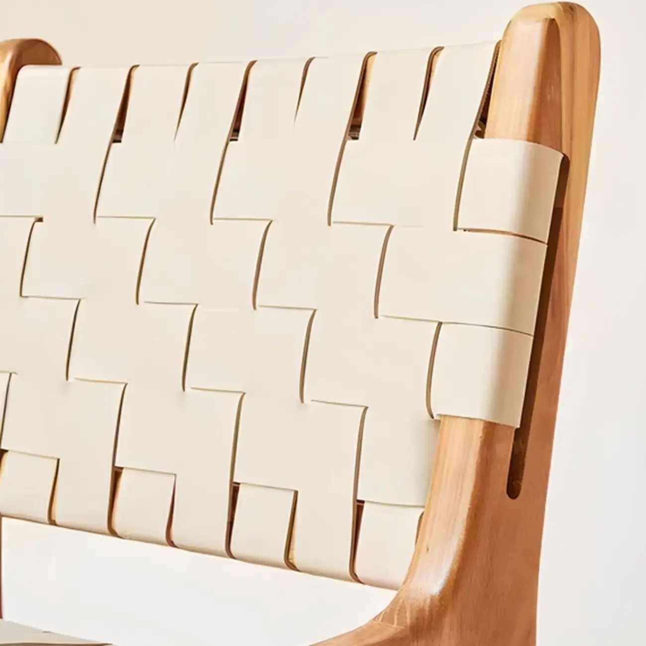 Modern Square Rattan Seat Counter Height Stools with Back Image - 6