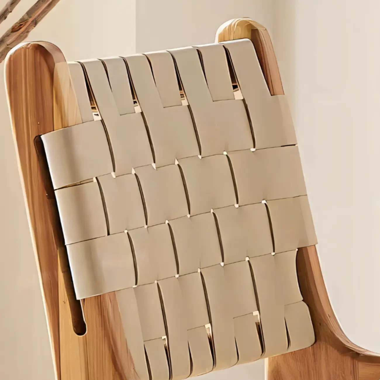 Modern Square Rattan Seat Counter Height Stools with Back Image - 9 | homeyfad