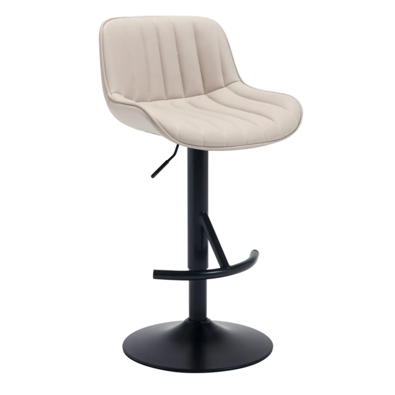 Adjustable Comfortable Leather Modern Bar Stools Image - 3 | homeyfad