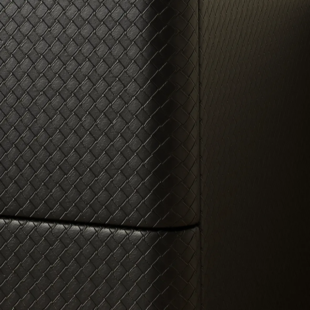 Minimalist Grid Pattern 2 Layer Wooden Nightstand for Bedroom Image - 10