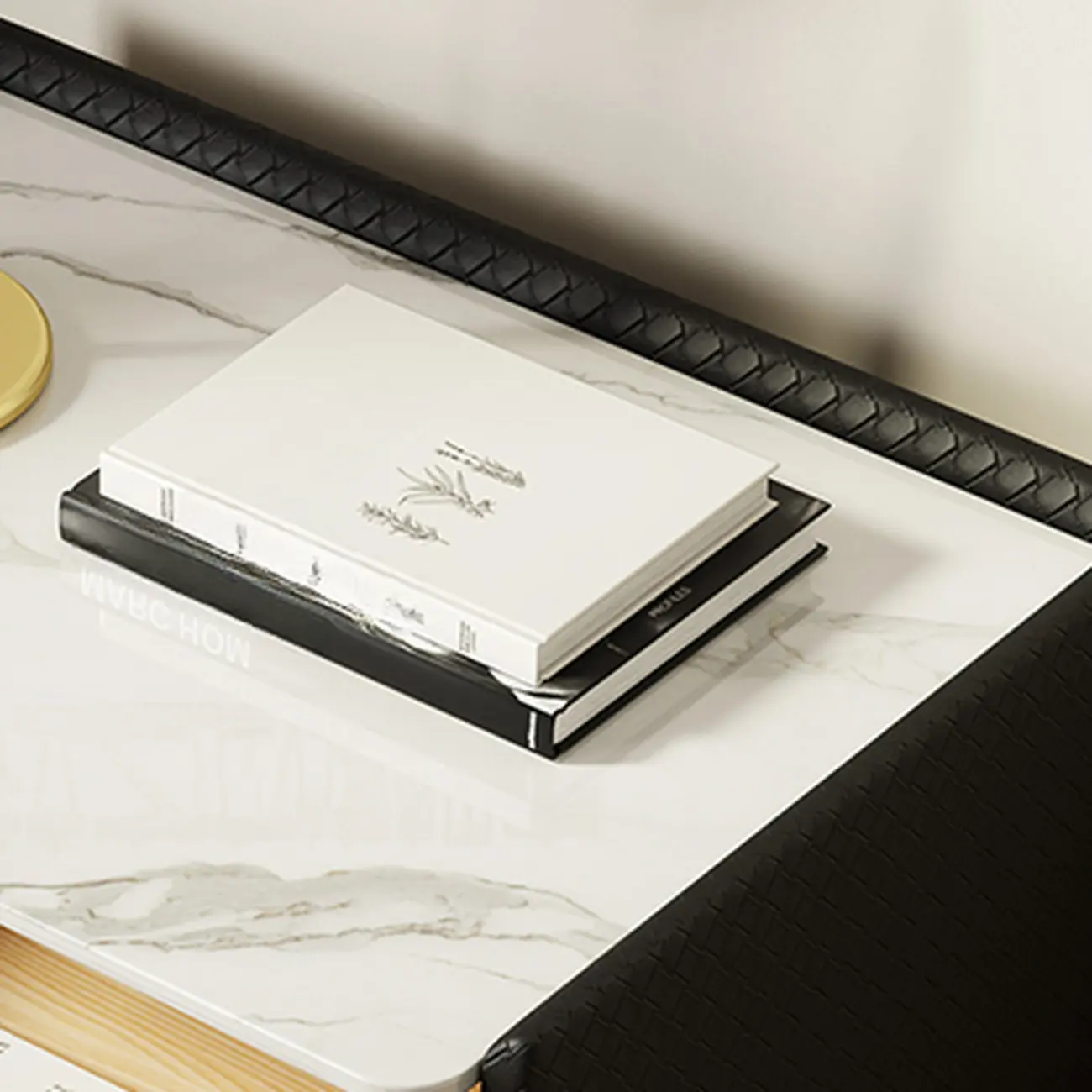 Minimalist Grid Pattern 2 Layer Wooden Nightstand for Bedroom Image - 11 | homeyfad