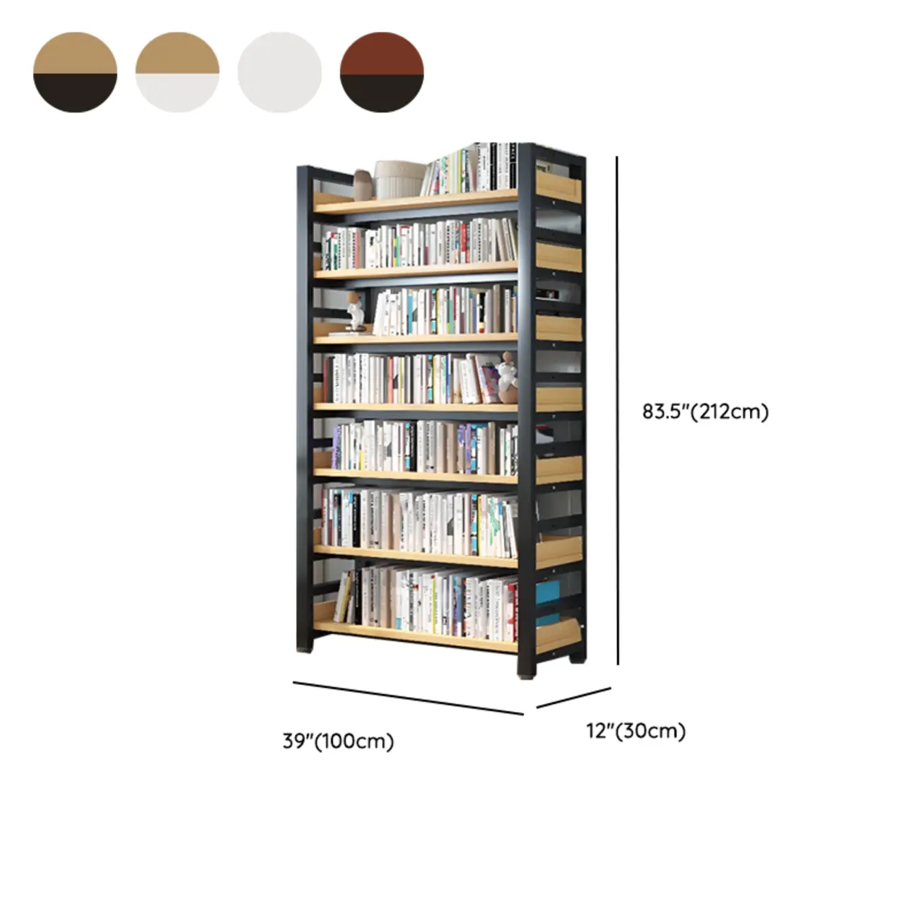 Modish Multi-Layer Open Back Wooden Tall Bookshelves Image - 59 | homeyfad