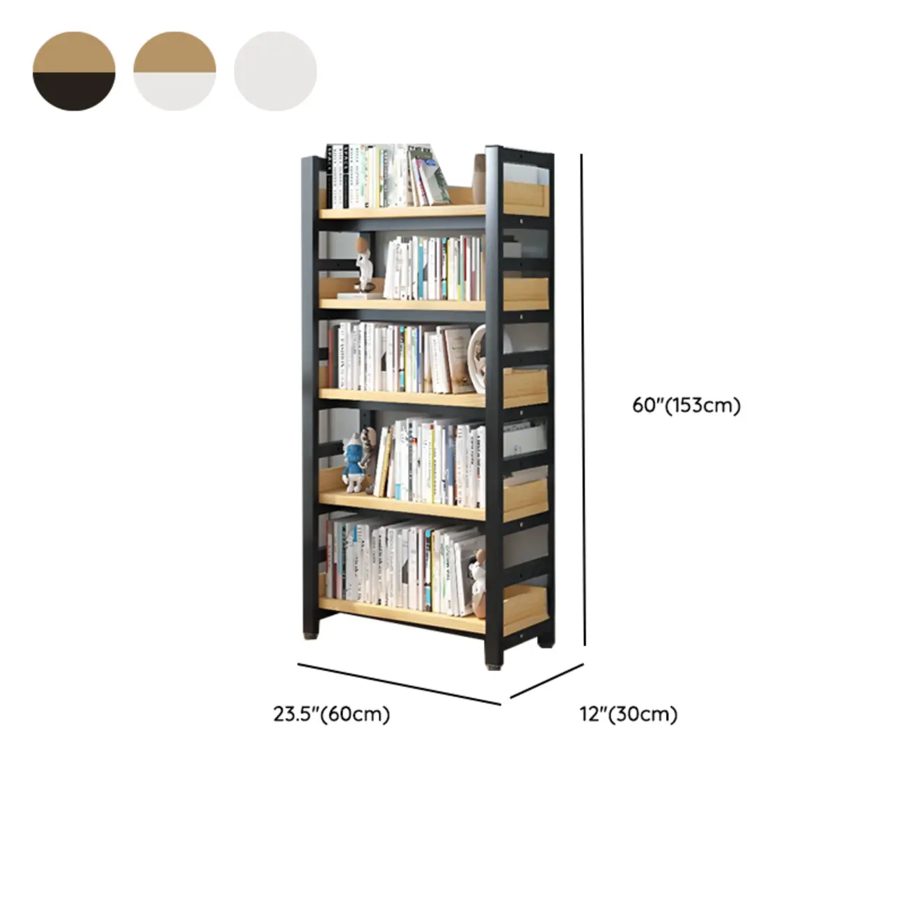 Modish Multi-Layer Open Back Wooden Tall Bookshelves Image - 69 | homeyfad
