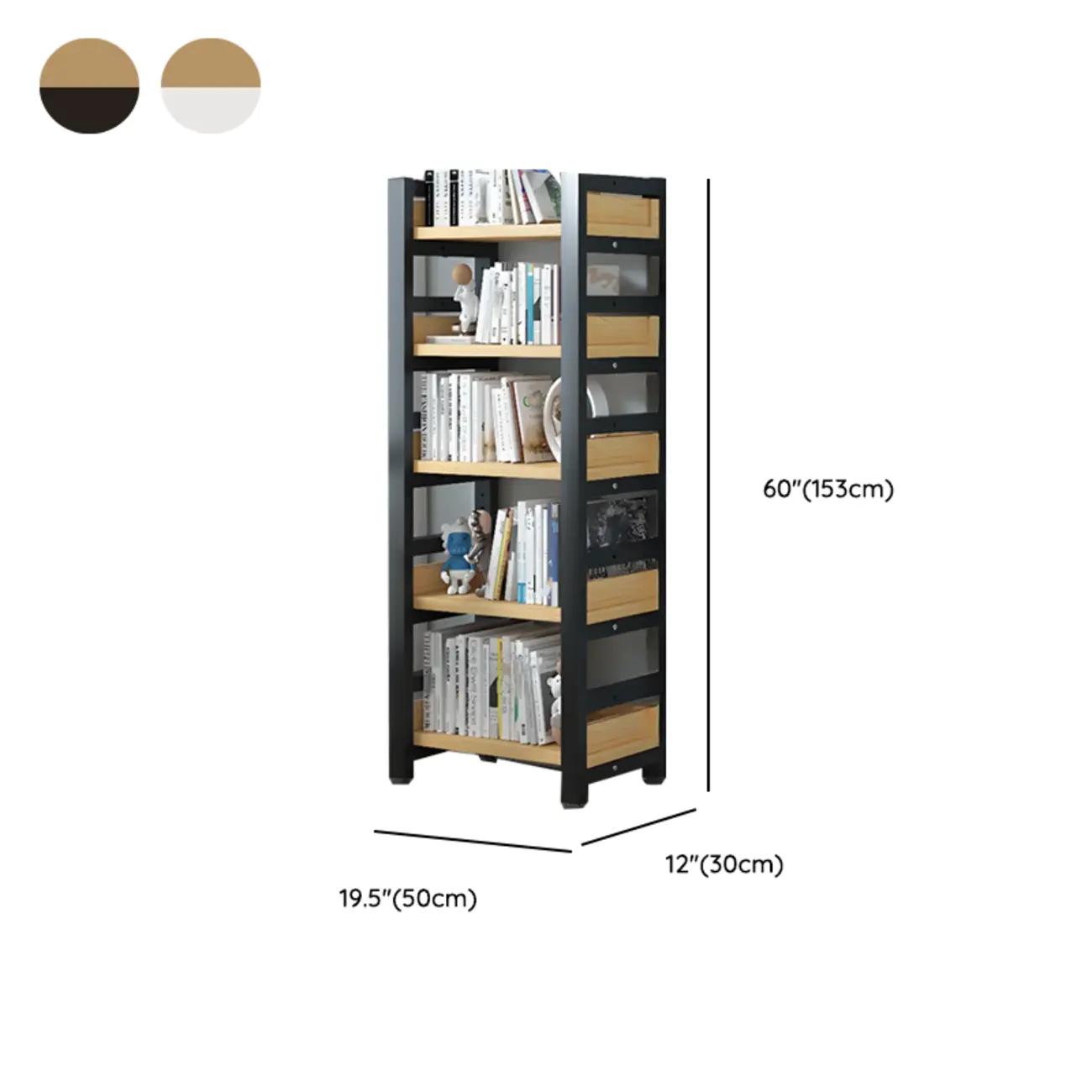 Modish Multi-Layer Open Back Wooden Tall Bookshelves Image - 70 | homeyfad