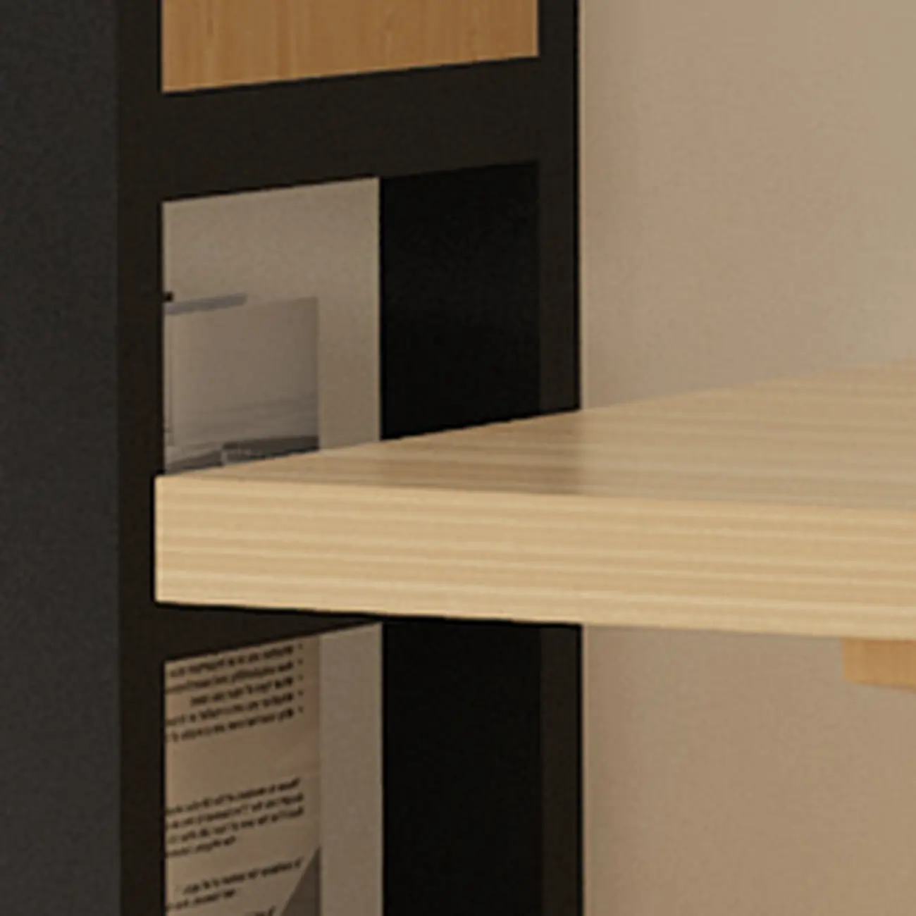 Freestanding Simple Multi-Layer Wood Bookshelf in Steel Frame Image - 20 | homeyfad