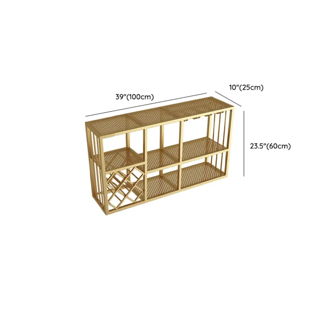 Lavish Metal Wall Hanging Wine Bottle and Wine Glass Holder, Bar Glass Holder Shelf Included/Not Included Image - 18