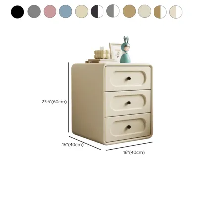 Modern Simple Style Bedside Cabinet Nightstand with 3 Drawers and Pine Countertop Image - 19