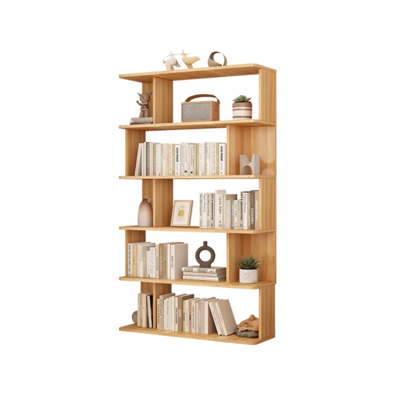 Vertical Open Back Bookshelves with 6 Shelves/5 Shelves/4-Shelf in Manufactured Wood Image - 14 | homeyfad