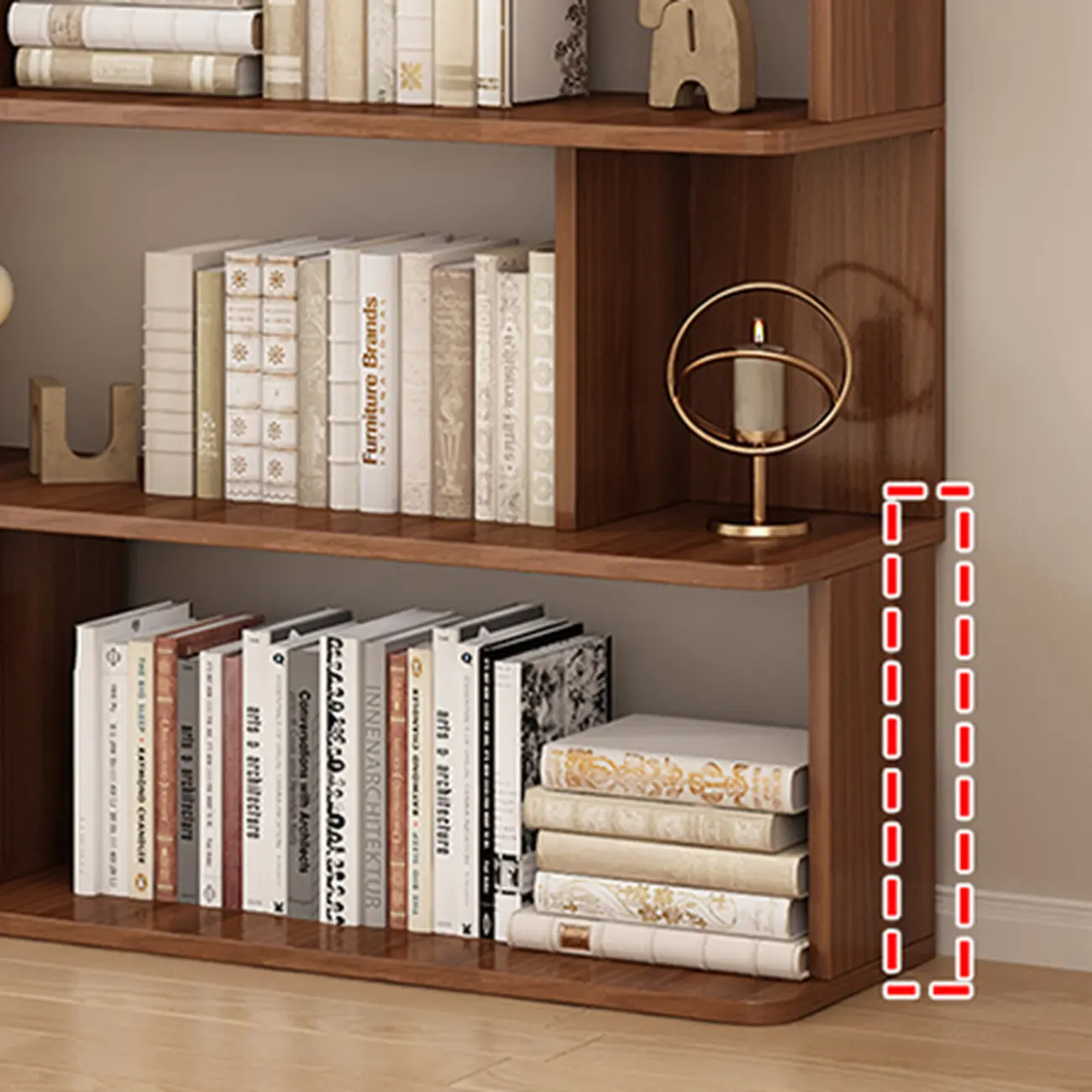 Vertical Open Back Bookshelves with 6 Shelves/5 Shelves/4-Shelf in Manufactured Wood Image - 9 | homeyfad