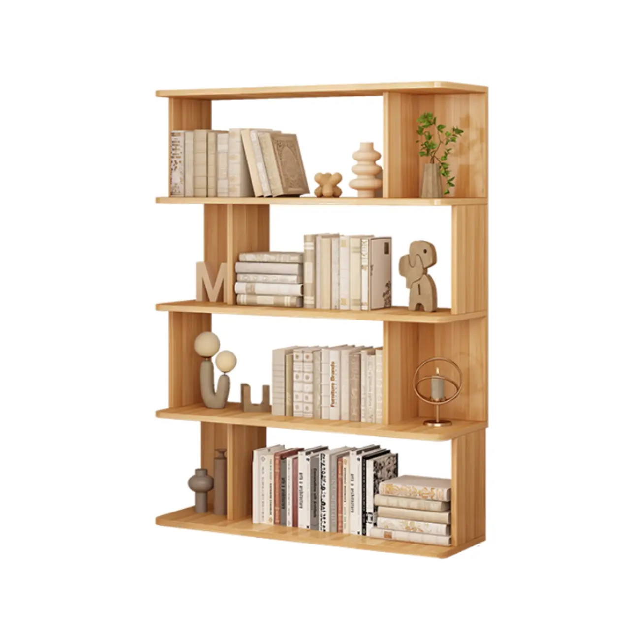 Vertical Open Back Bookshelves with 6 Shelves/5 Shelves/4-Shelf in Manufactured Wood Image - 16 | homeyfad