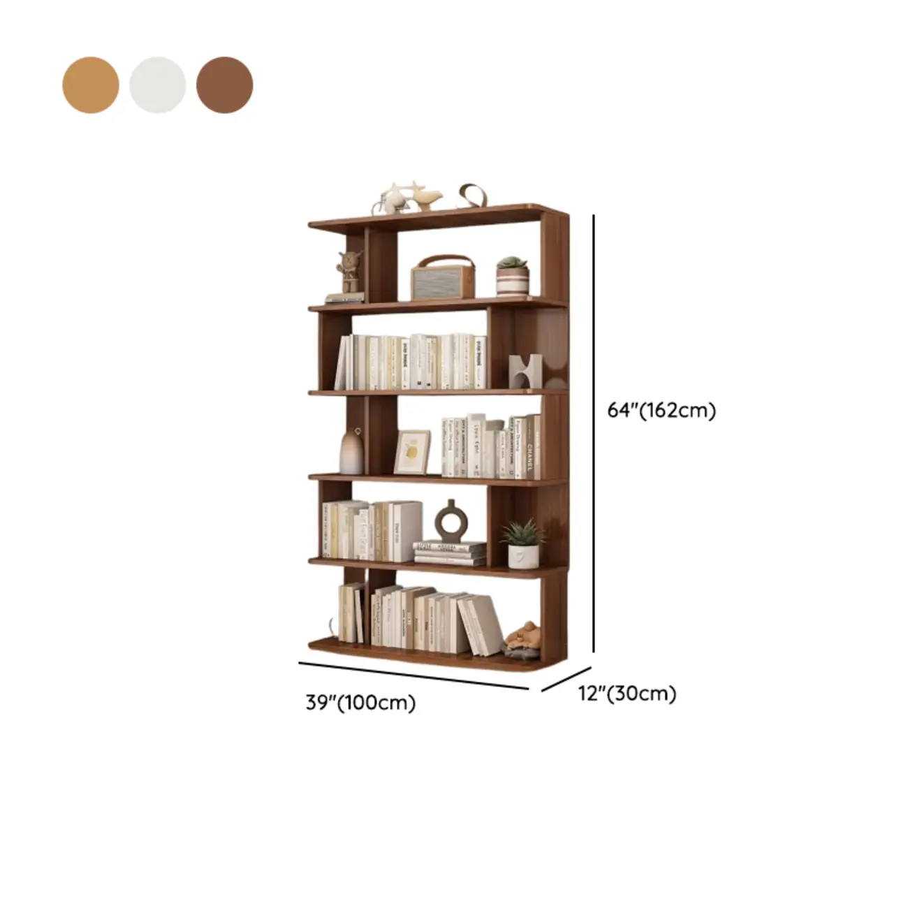 Vertical Open Back Bookshelves with 6 Shelves/5 Shelves/4-Shelf in Manufactured Wood Image - 20 | homeyfad