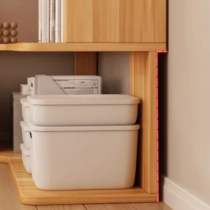 Manufactured Wood Corner Bookshelf with 6 Shelves Image - 12