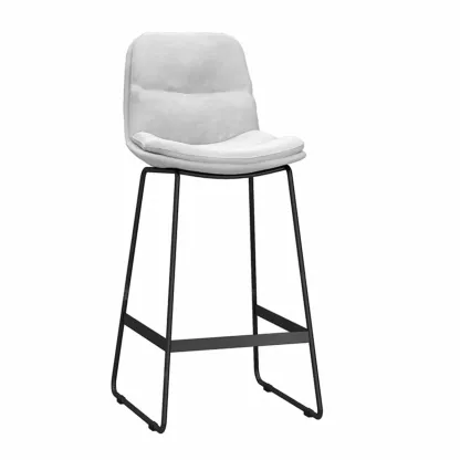 Glam Sled Upholstered Fabric Counter Height Bar Stools Image - 16