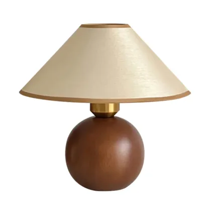 Modern Umbrella Shade Fabric LED Table Lamp for Bedroom Image - 5