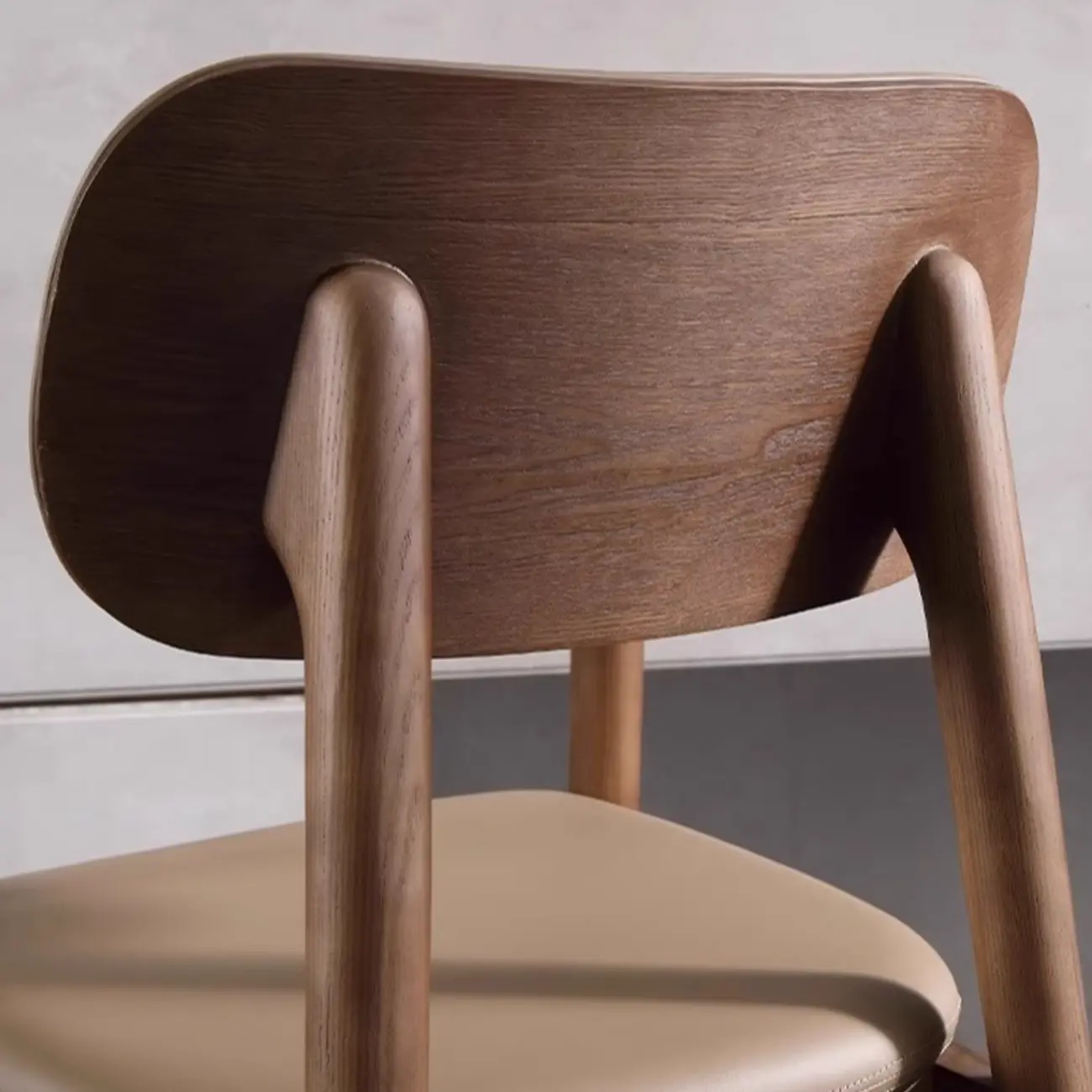 Square Four Legs Black Wood Leather Bar Stools Image - 7 | homeyfad