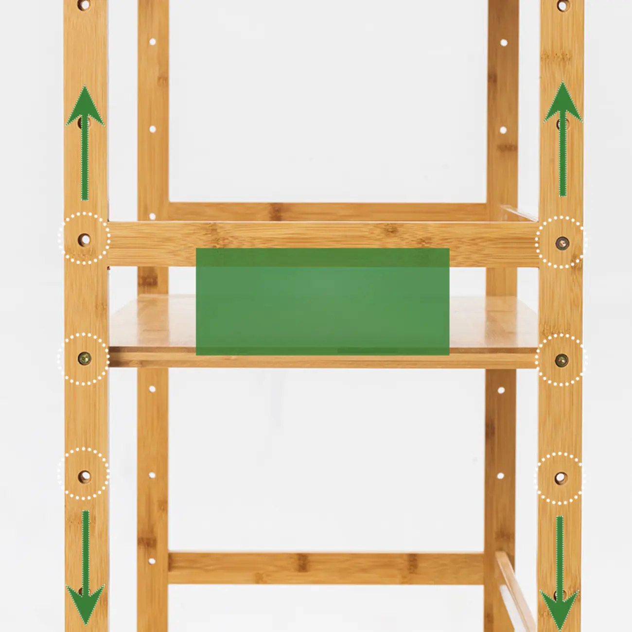 Minimalist Bamboo Open 4-Shelf Bookshelf in Natural Finish Image - 2 | homeyfad