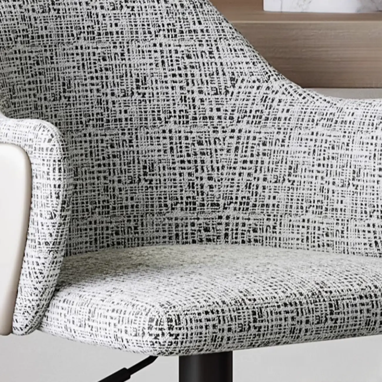 Modern Upholstered Fabric Bar Stool with Arms Image - 5 | homeyfad