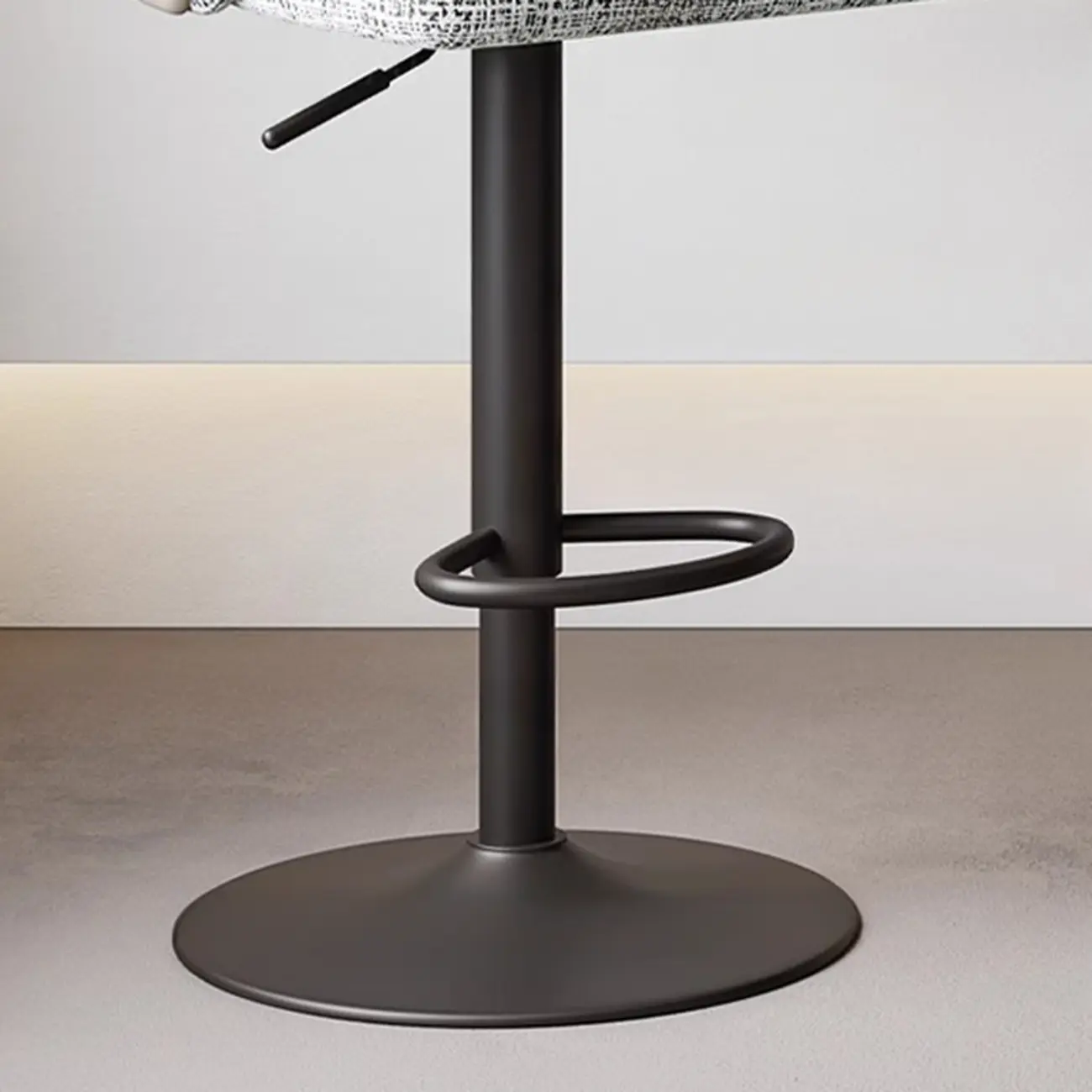 Modern Upholstered Fabric Bar Stool with Arms Image - 6 | homeyfad