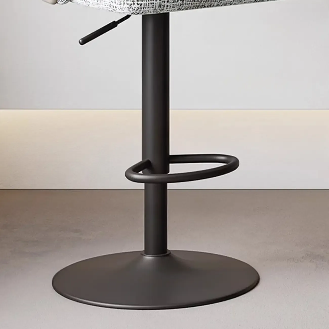 Modern Upholstered Fabric Bar Stool with Arms Image - 6