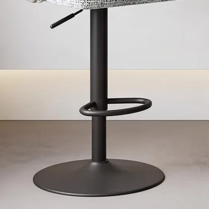 Modern Upholstered Fabric Bar Stool with Arms Image - 6