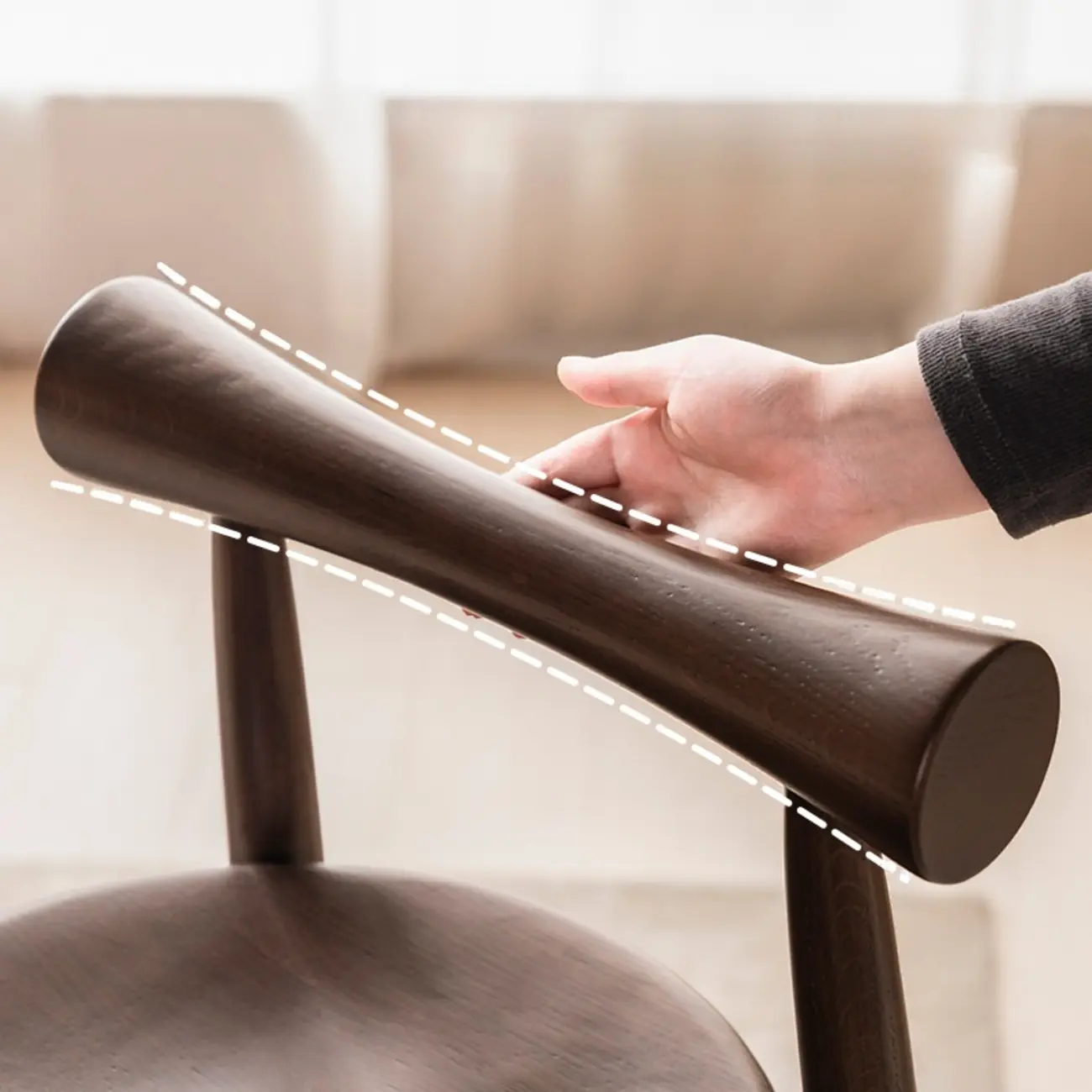 Minimalist Black Wooden Bar Stools with Backs Image - 5 | homeyfad