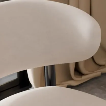 Counter Height Comfort Leather Bar Stool with Metal Legs Image - 11