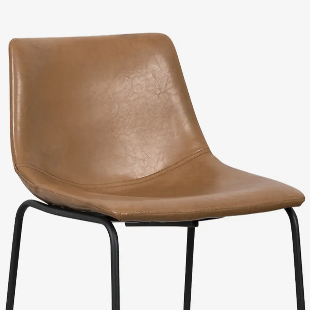 Modern Pedestal Upholstered Leather Counter Height Bar Stools Image - 11