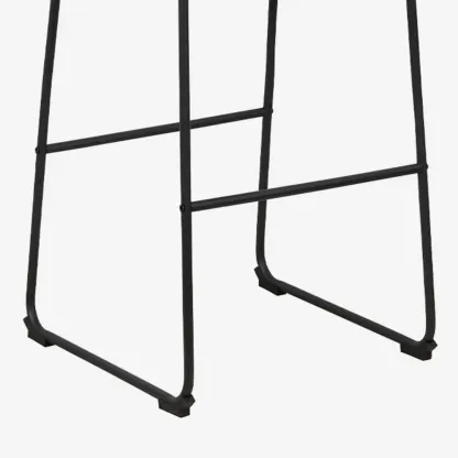 Modern Pedestal Upholstered Leather Counter Height Bar Stools Image - 5