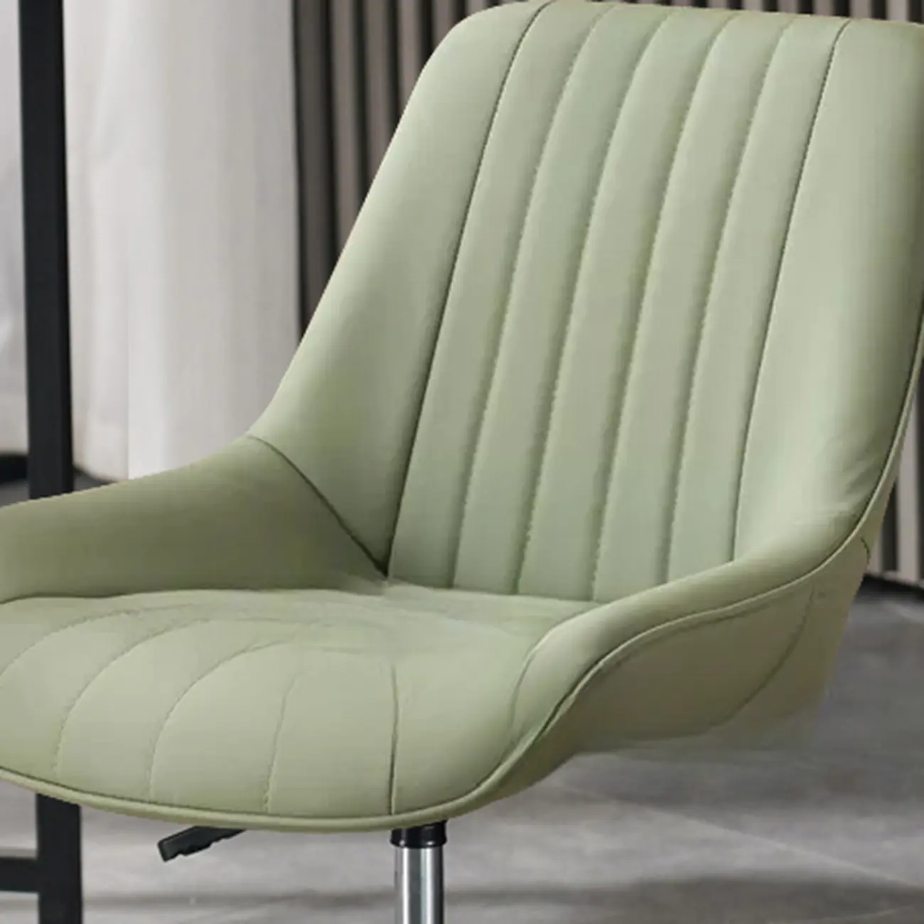 Modern Swivel Upholstered Minimalist Ergonomic Office Chair Image - 8 | homeyfad