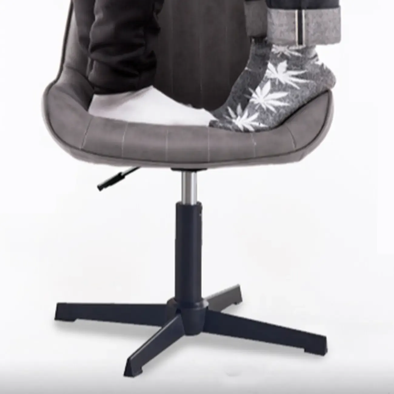 Modern Swivel Upholstered Minimalist Ergonomic Office Chair Image - 12