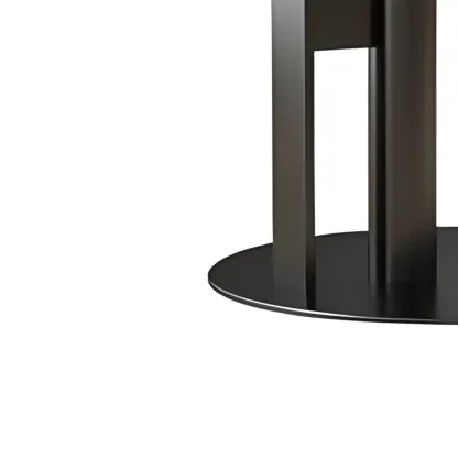 Stylish Marble-Top Steel Small C-Shaped Side Table Image - 6