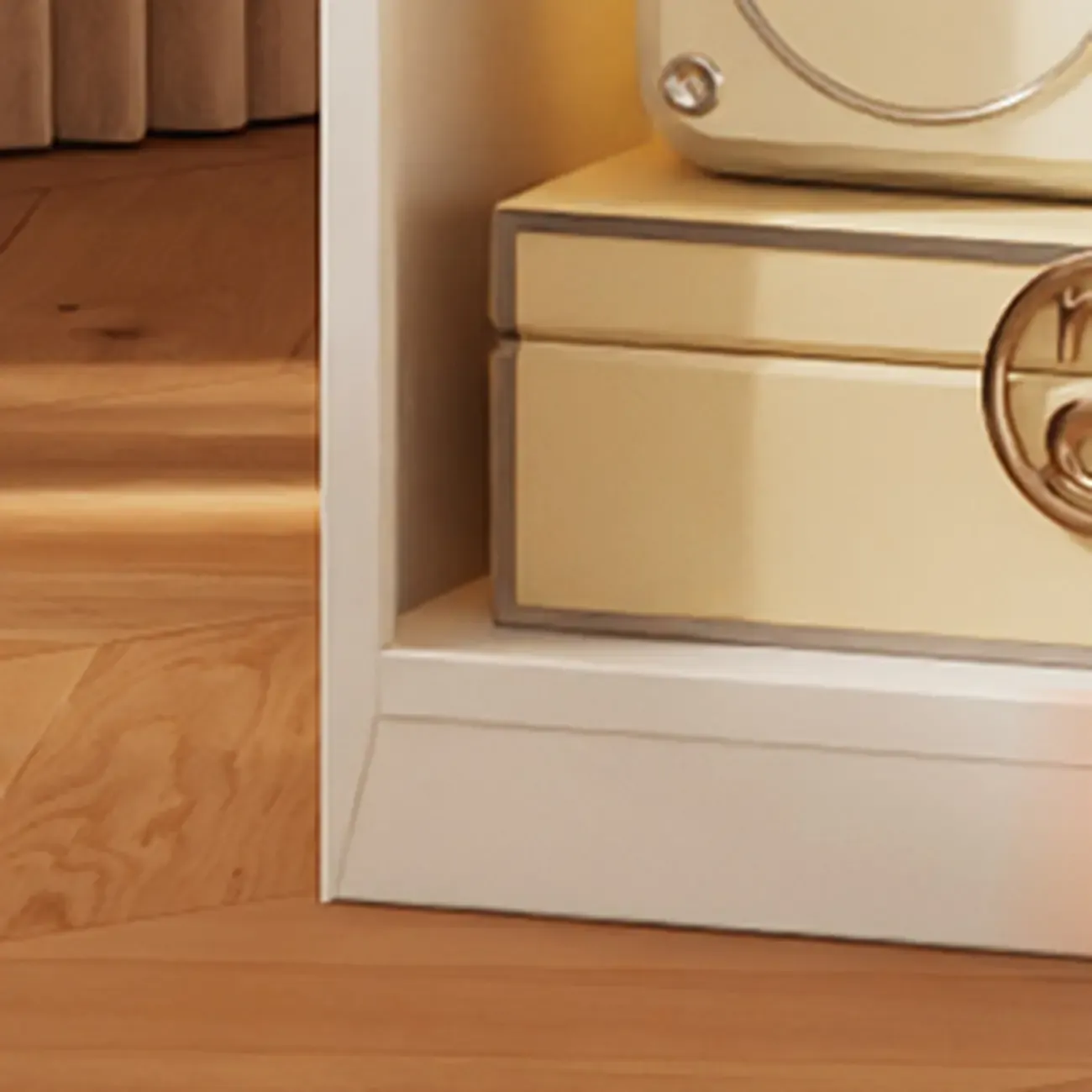 Narrow White Wooden Closed Back Tall Bookshelves Image - 13