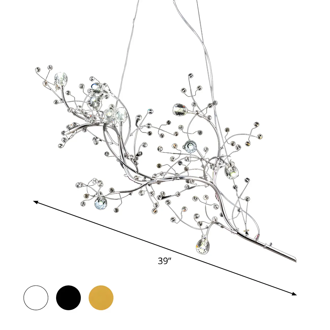 Modern Metal Branch LED Pendant Chandelier Image - 7 | homeyfad