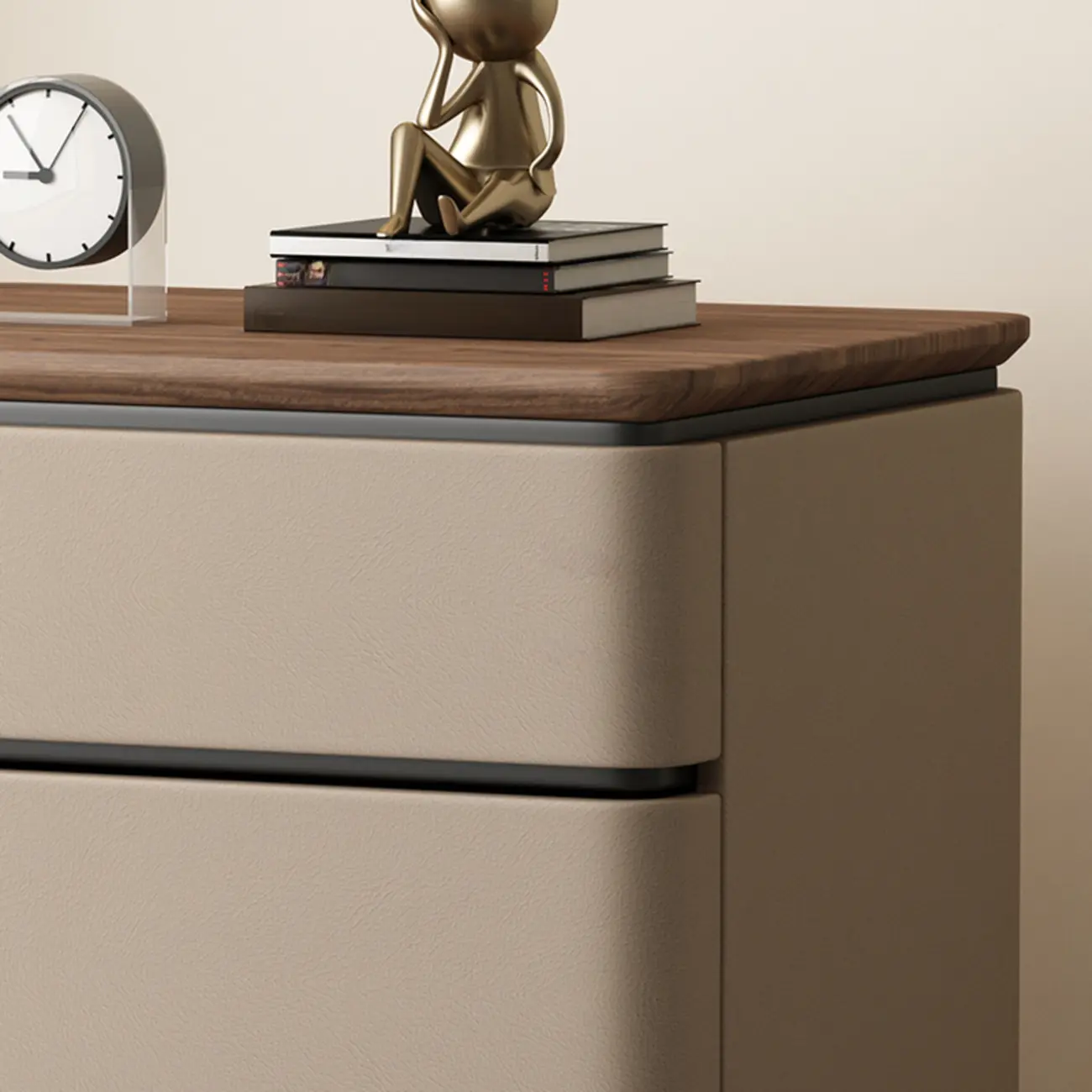 Modern Narrow Wooden Nightstand with 3 Drawers Image - 17 | homeyfad