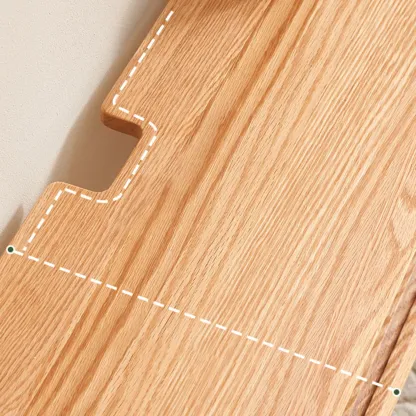 Natural Wood Wall Mount TV Stand Entertainment Center Image - 10