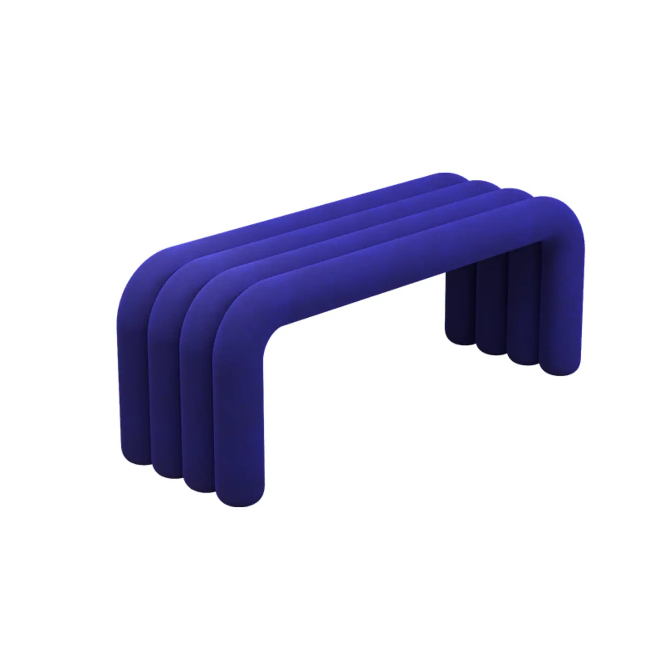 Modern Black Suede Fabric Tubular Entryway Bench Image - 8 | homeyfad