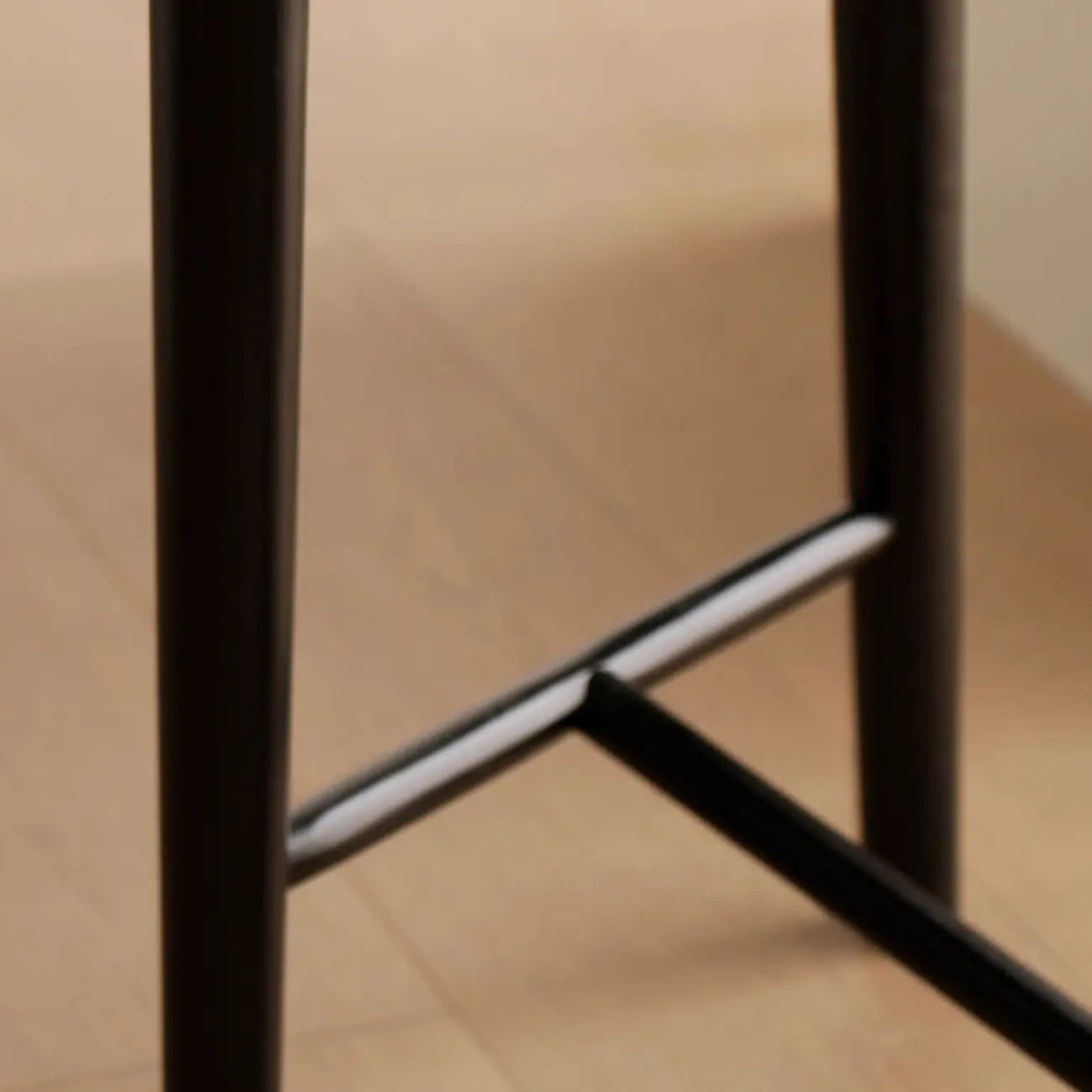 Mid-Century Modern Boucle Wood Counter Bar Stool Image - 7 | homeyfad