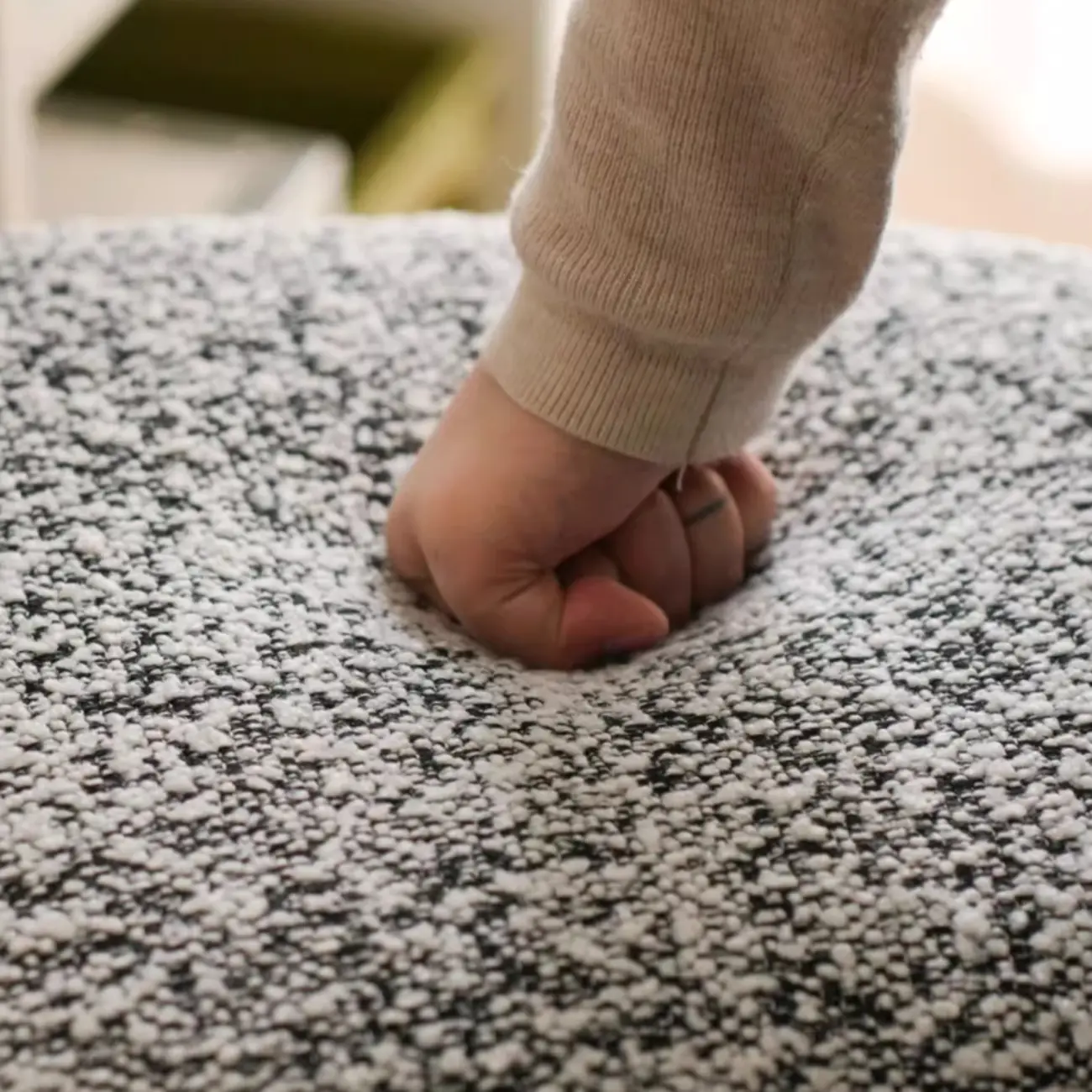 Mid-Century Modern Boucle Wood Counter Bar Stool Image - 4 | homeyfad