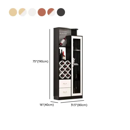 Trendy Woodworking Wine Bottle Open Glass Rack with Shelf #size