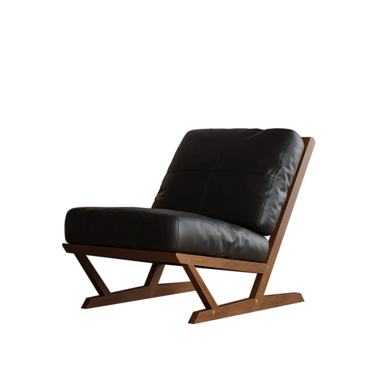 Modern Solid Color Accent Chair with Removable Cushions Image - 2 | homeyfad