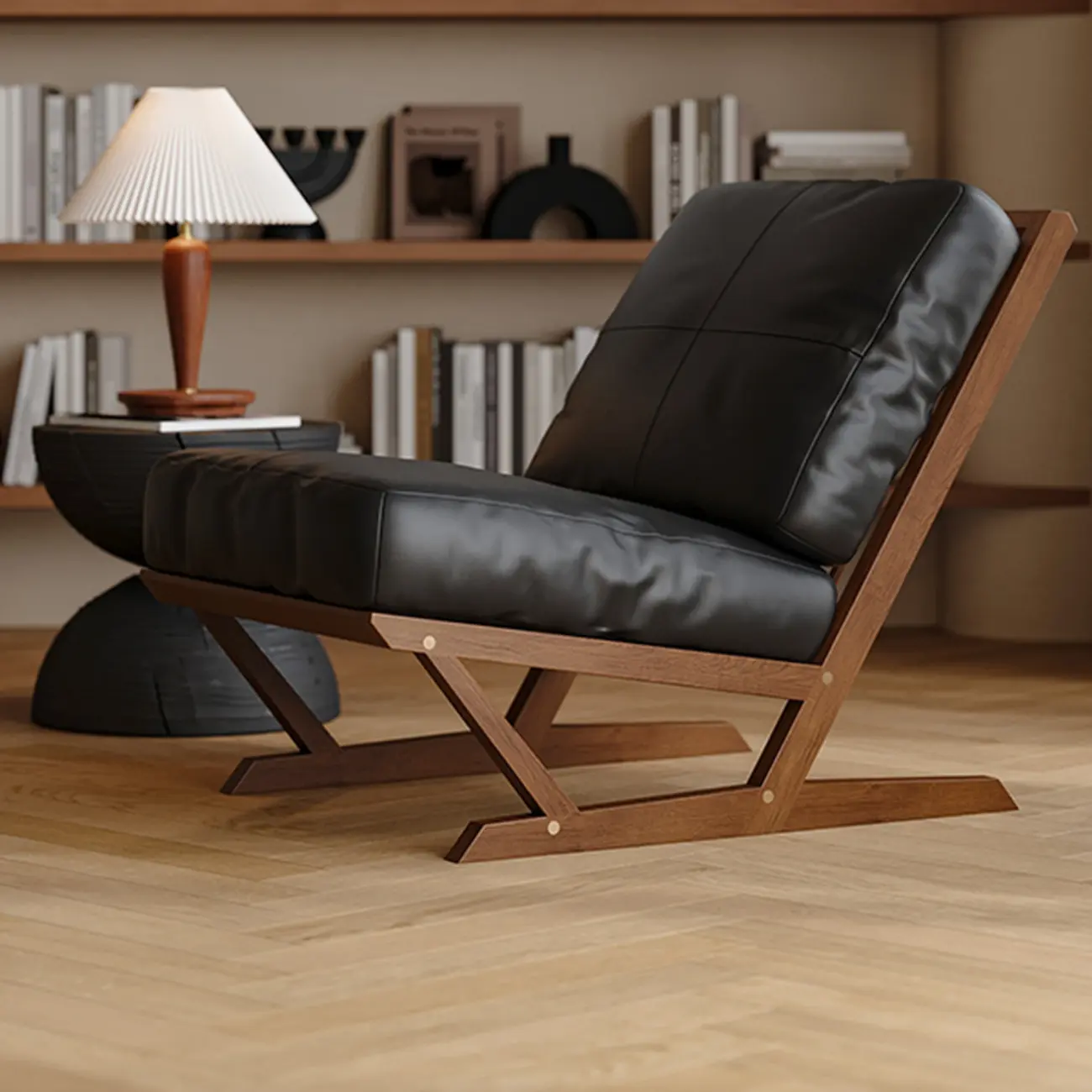 Modern Solid Color Accent Chair with Removable Cushions Image - 4 | homeyfad