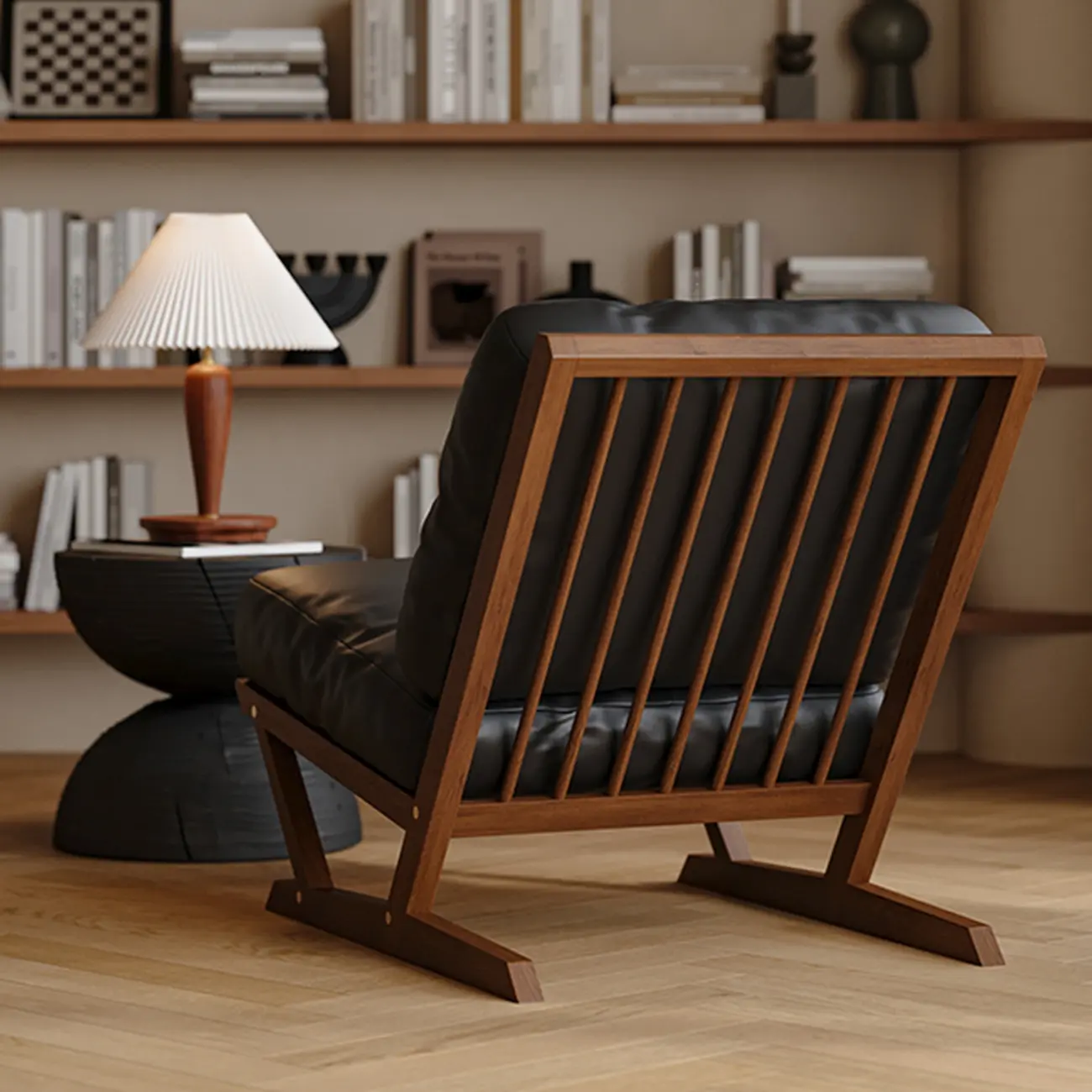 Modern Solid Color Accent Chair with Removable Cushions Image - 5 | homeyfad