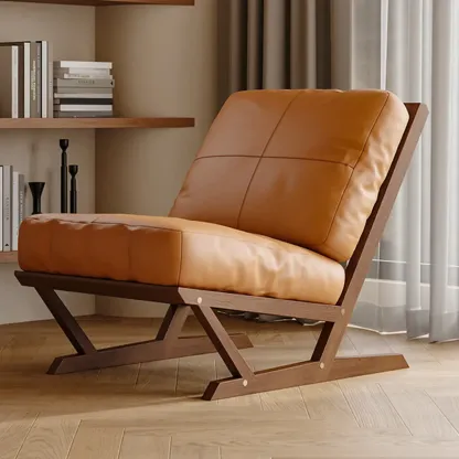 Modern Solid Color Accent Chair with Removable Cushions Image - 6