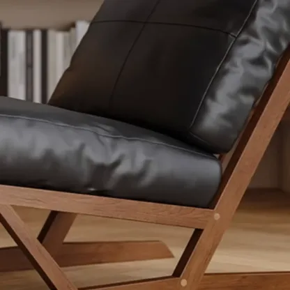 Modern Solid Color Accent Chair with Removable Cushions Image - 7