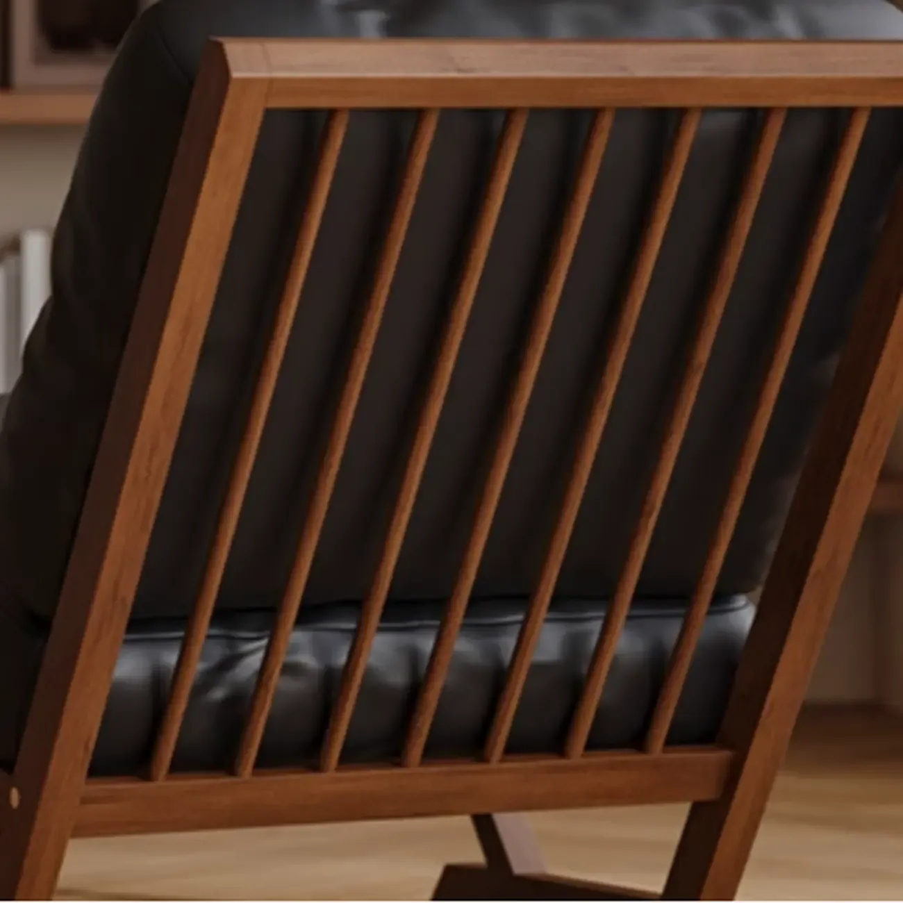 Modern Solid Color Accent Chair with Removable Cushions Image - 8