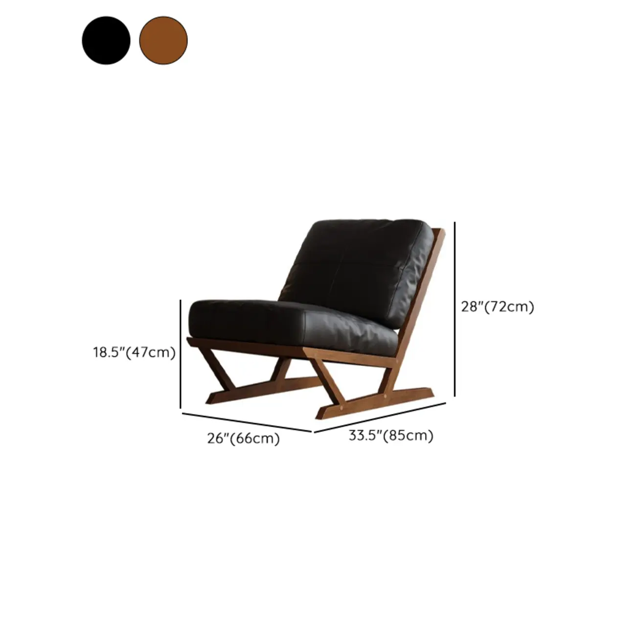 Modern Solid Color Accent Chair with Removable Cushions #size | homeyfad