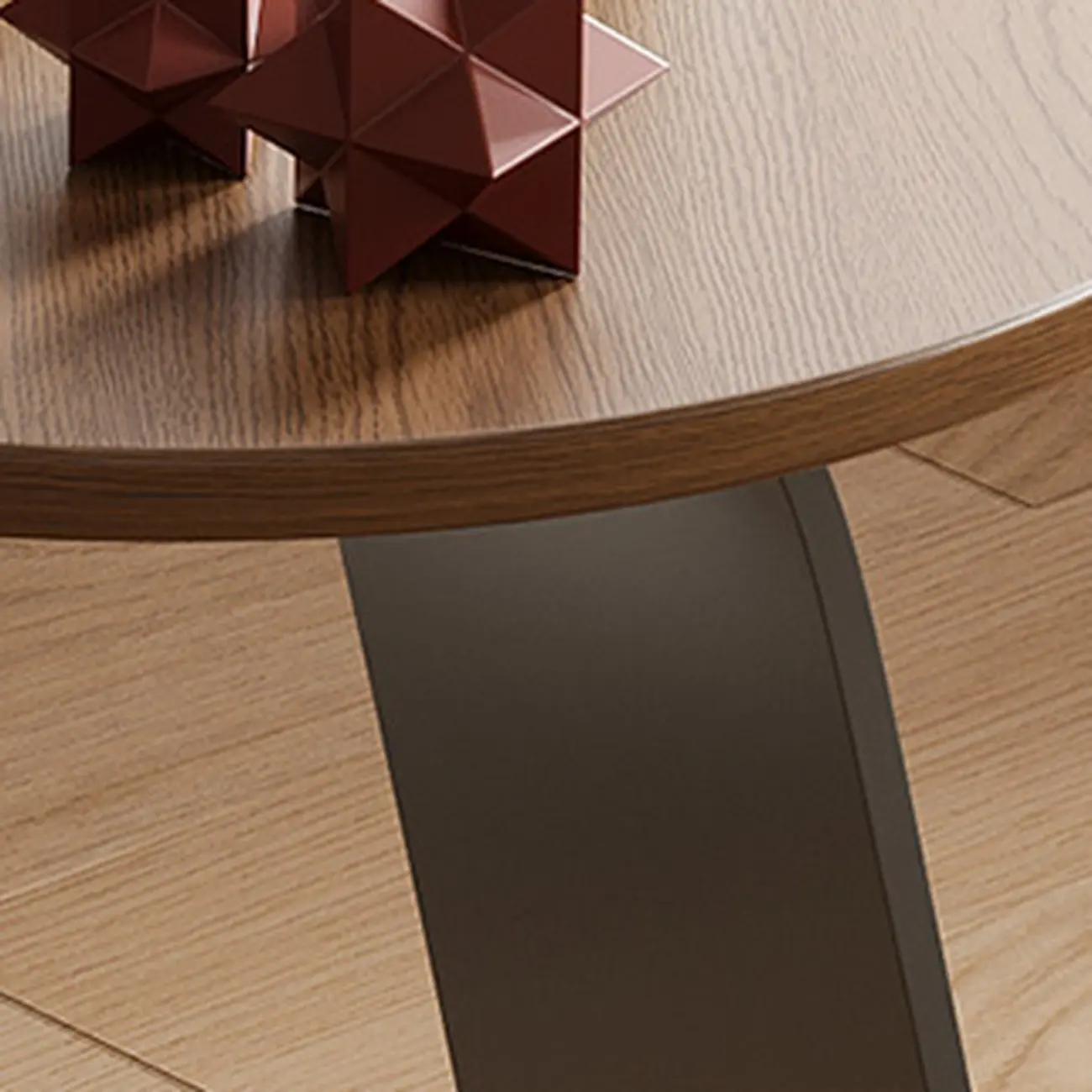 Minimalist Round Wood Top C Tables for Living Room Image - 4 | homeyfad